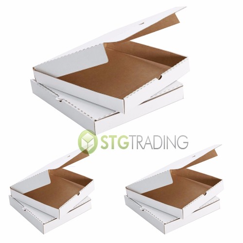White pizza boxes takeaway - white,