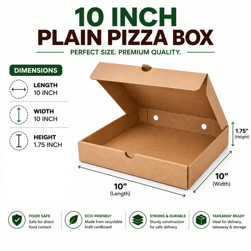 Kraft brown pizza box - brown,