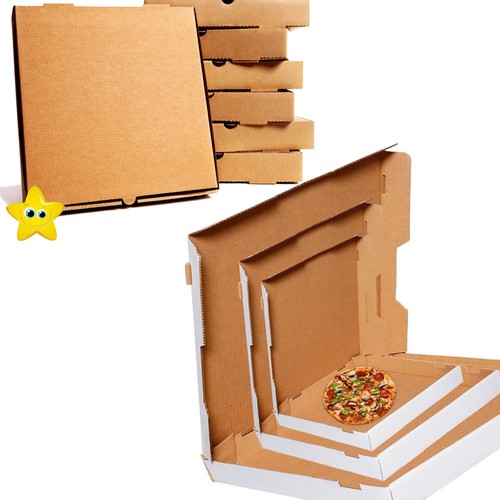 Pizza boxes plain brown - boxes,