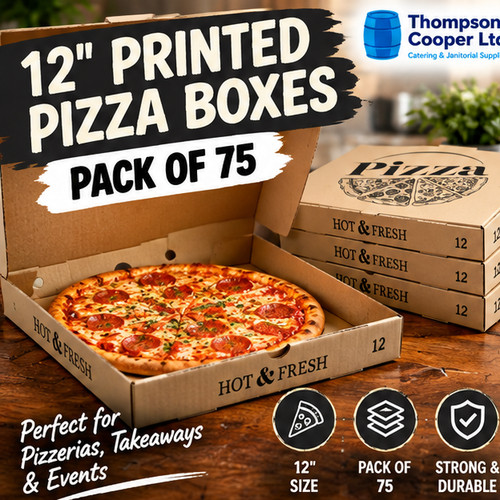 Brown printed pizza box - brown,
