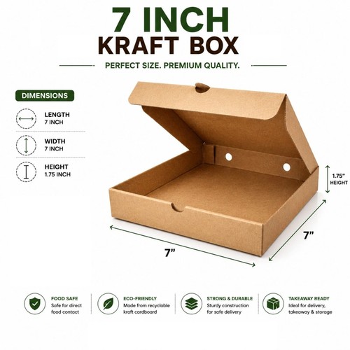 Kraft brown pizza box - kraft,