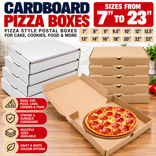 Cardboard pizza boxes - boxes, 7"