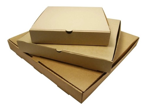 Plain kraft white pizza boxes - kraft/,