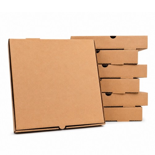Cardboard pizza box - pizza, kraft